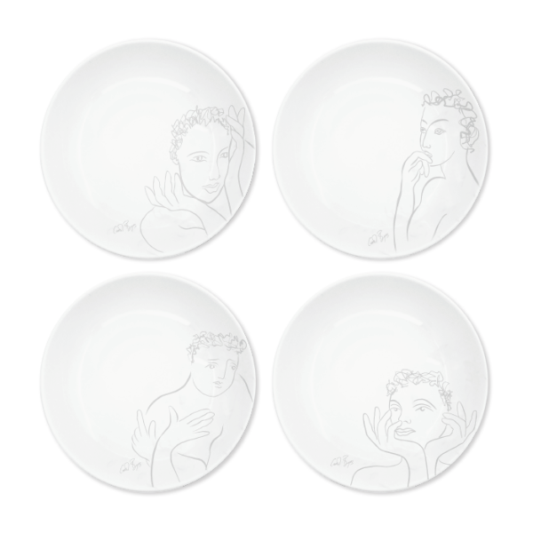 DINNER PLATE SET OF 4 \ Sketchbook Grey