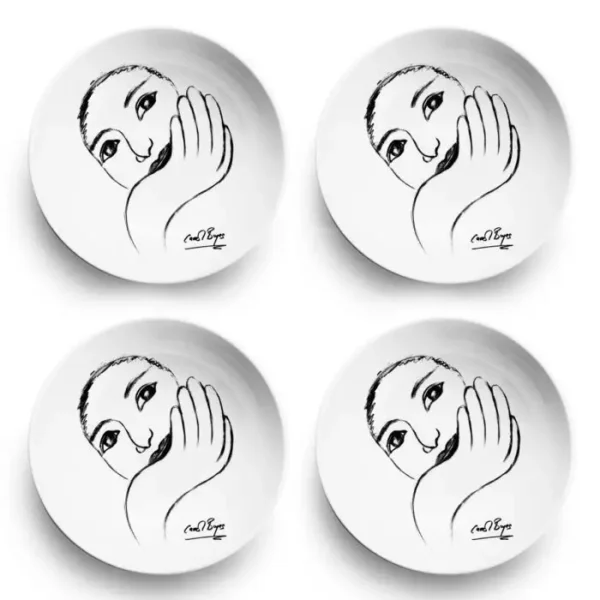 CEREAL / SOUP BOWL SET OF 4 (Face Facts)