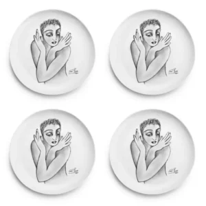 SIDE PLATE SET OF 4 \ Flutter