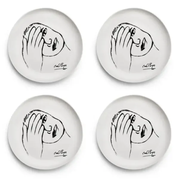 SIDE PLATE SET OF 4 \ Just A Minute!