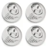 SIDE PLATE SET OF 4 \ Let's Face It!