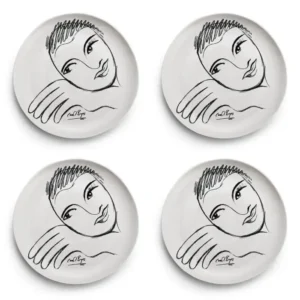 SIDE PLATE SET OF 4 \ Let's Face It!