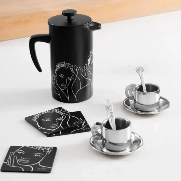 COASTER SET OF 6 \ Sketchbook Black