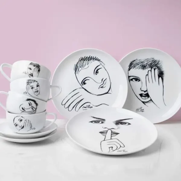 DINNERWARE 12pc SET \ Sketchbook Mix