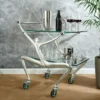 DRINK'S TROLLEY WITH GLASS TOP \ Man