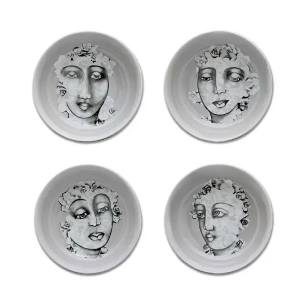 CEREAL / SOUP BOWL SET OF 4 (Succulent Faces)