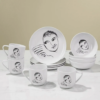 SIDE PLATE SET OF 4 \ Let's Face It!