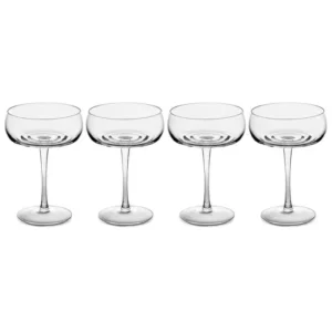 CHAMPAGNE COUPE SET OF 4 \ Ripple