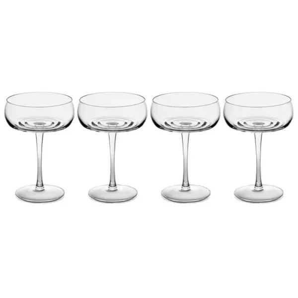 CHAMPAGNE COUPE SET OF 4 \ Ripple