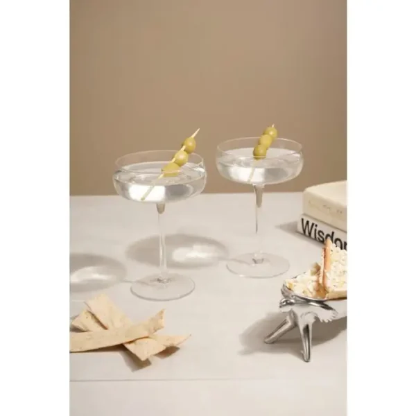 CHAMPAGNE COUPE SET OF 4 \ Ripple