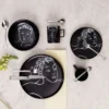 DINNERWARE 12pc SET \ Sketchbook Black